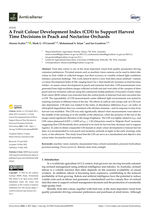 First page of A Fruit Colour Development Index (CDI) to Support Harvest Time Decisions in Peach and Nectarine Orchards