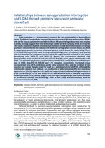 First page of Relationships between canopy radiation interception and LiDAR-derived geometry features in pome and stone fruit