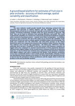 First page of A ground-based platform for estimates of fruit size in pear orchards – accuracy of block average, spatial variability and classification